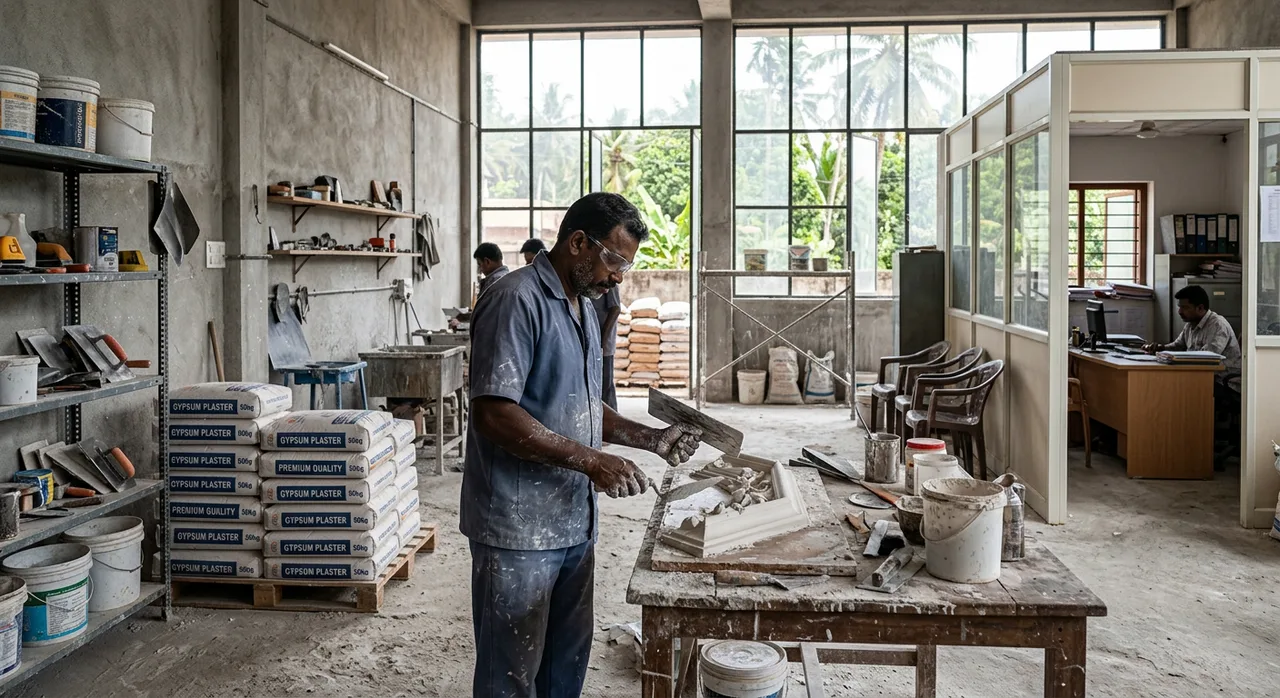 Gypsum Plastering Thrissur workshop in Thrissur